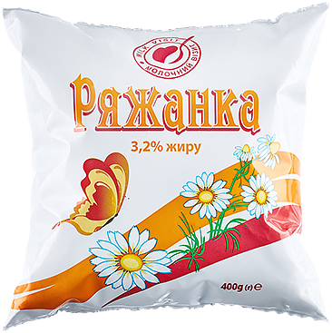 Ряжанка МОЛОЧНИЙ ВІЗИТ 3,2%, пакет 400г